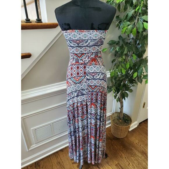 Mudd Women's Multicolor Polyester Off the Shoulder Long Maxi Dress Size X-Small - Picture 6 of 8